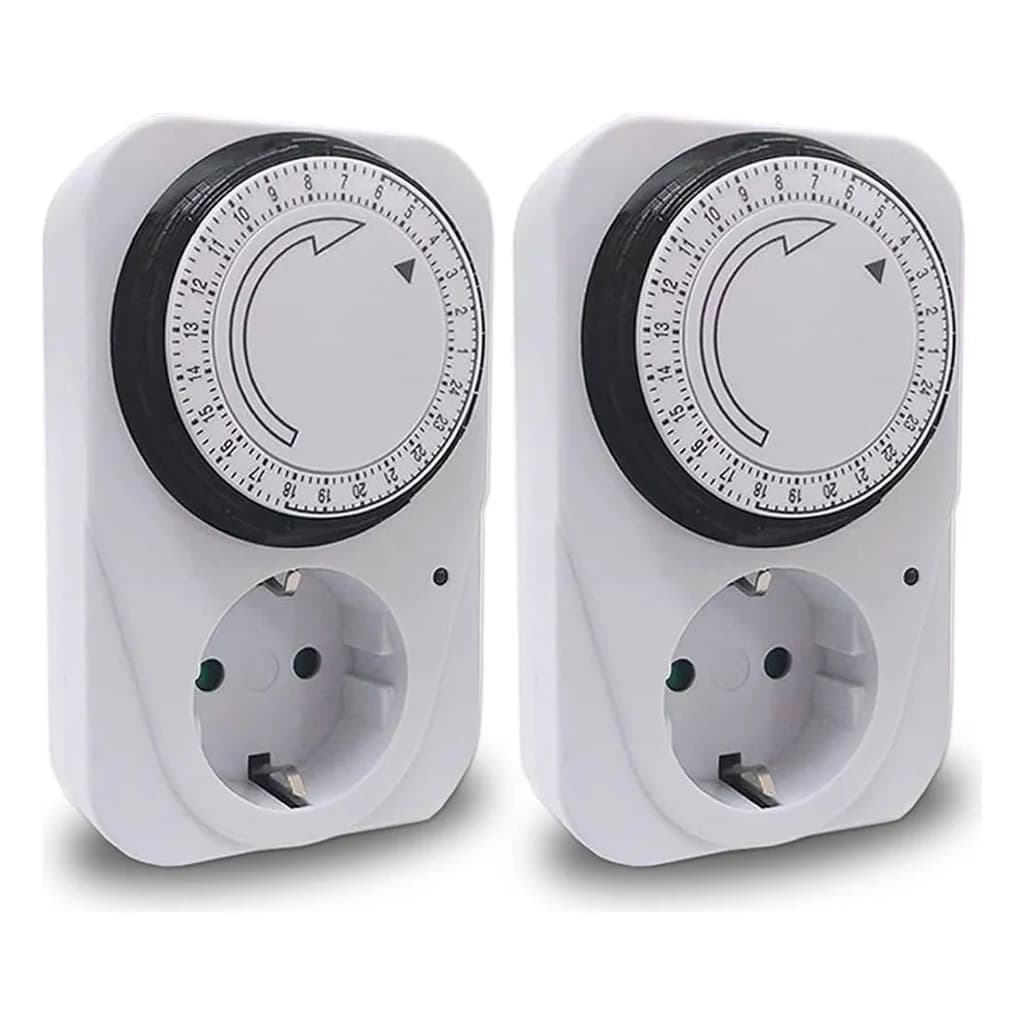 24-Hour Mechanical Timer Sockets, Pair